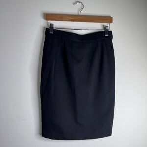 Vintage Women’s Yves Saint Laurent Encore Wool Black Pencil Skirt